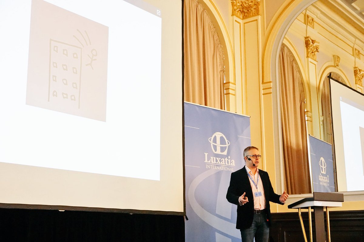Luxatia_intl's tweet photo. Paul Weller @DeutscheBank discussing challenges of empathy in Finance and the Place of Empathy in Financial Services at #DesignThinking2017 https://t.co/07yNOd3O5s