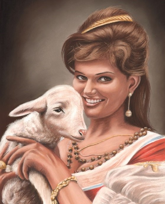 New. Pastel portrait of my favourite actress Claudia Cardinale holding a lamb. Painted this for a bit of practise. #claudiacardinale #art