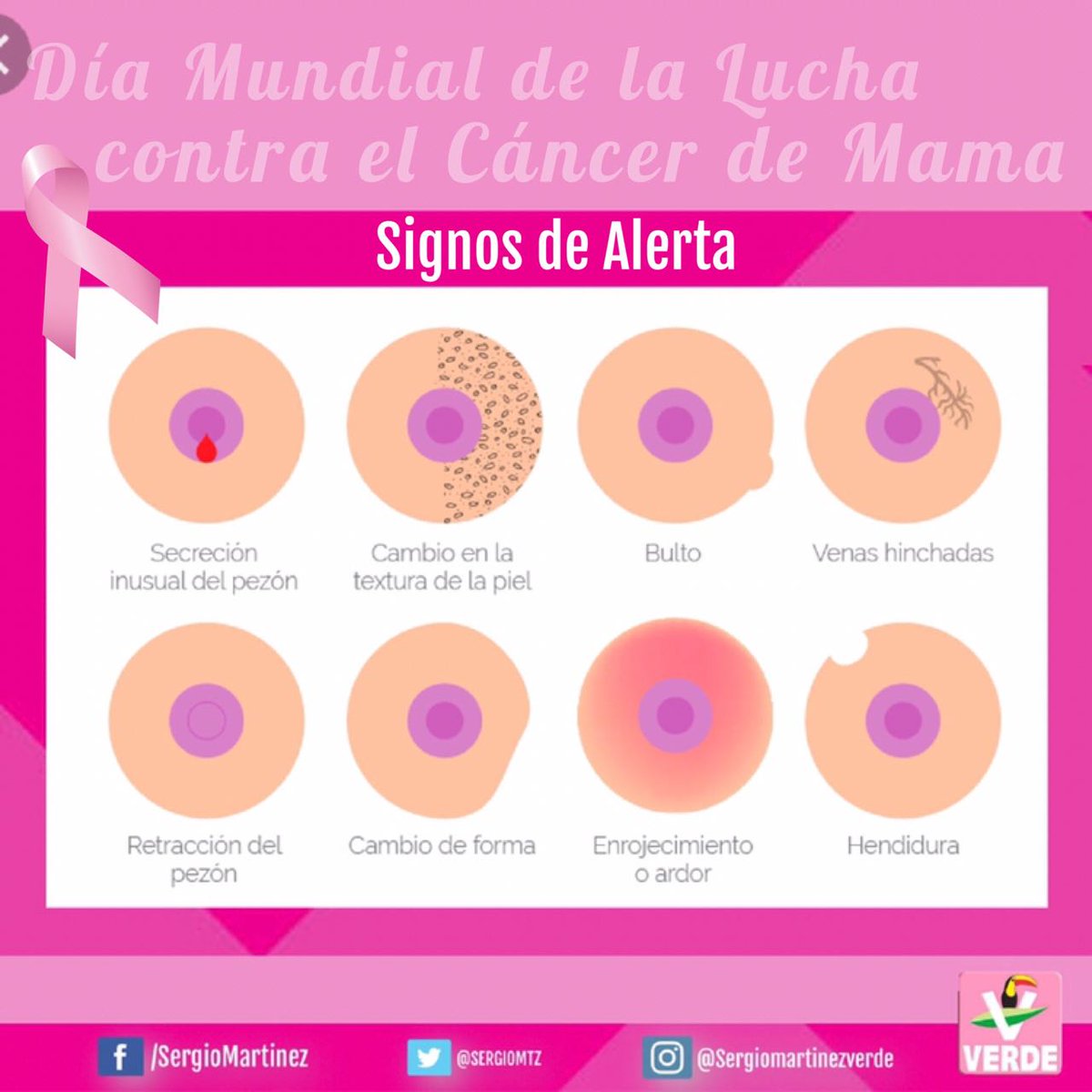 SERGI0MTZ's tweet photo. Detección, atención y tratamiento es la única solución 
No dejes pasar cualquier signo d alerta
No seas parte de la estadística
#OcturbeRosa https://t.co/LQHUKrW4S5