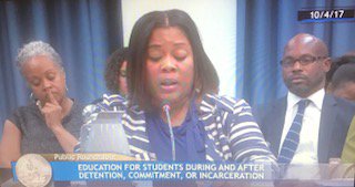 DCPS_IYP's tweet image. Principal Lee speaks at DCCouncil Roundtable on Education for Students   during and after Incarceration,Commitment and Detention.#DCPSRISING