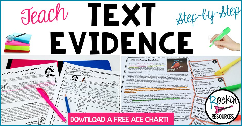 How to Teach Text Evidence: A Step-by-Step Guide {by <a href="/RockinResources/">Rockin Resources</a> on the #TpTBlog} bit.ly/2yBctTP