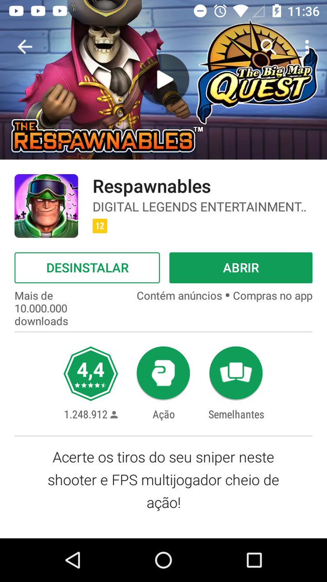 SoTwetando's tweet photo. @TheRespawnables I'm using the Play Store from Brazil; but because it's like this https://t.co/tAsuE8tNyl