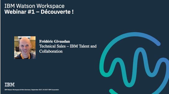 Le replay du webinar "IBM Watson Workspace #1 - Disponible ! " est en ligne : youtu.be/GUZS-F7p4Z8 via <a href="/YouTube/">YouTube</a>