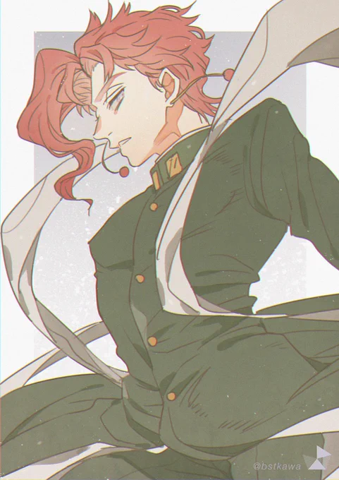 #JOJO版深夜の真剣お絵描き60分一本勝負 花京院
遅刻失礼します 