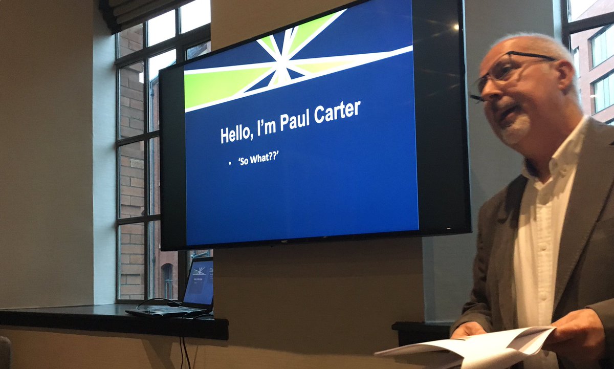tweetsbyjp's tweet photo. "With me it's a full time job." - Paul Carter #GetCarter - inside the mind of a radio creative ... #SEGUE2017 ...back after the break ... 📻 https://t.co/xBju0NPYuK