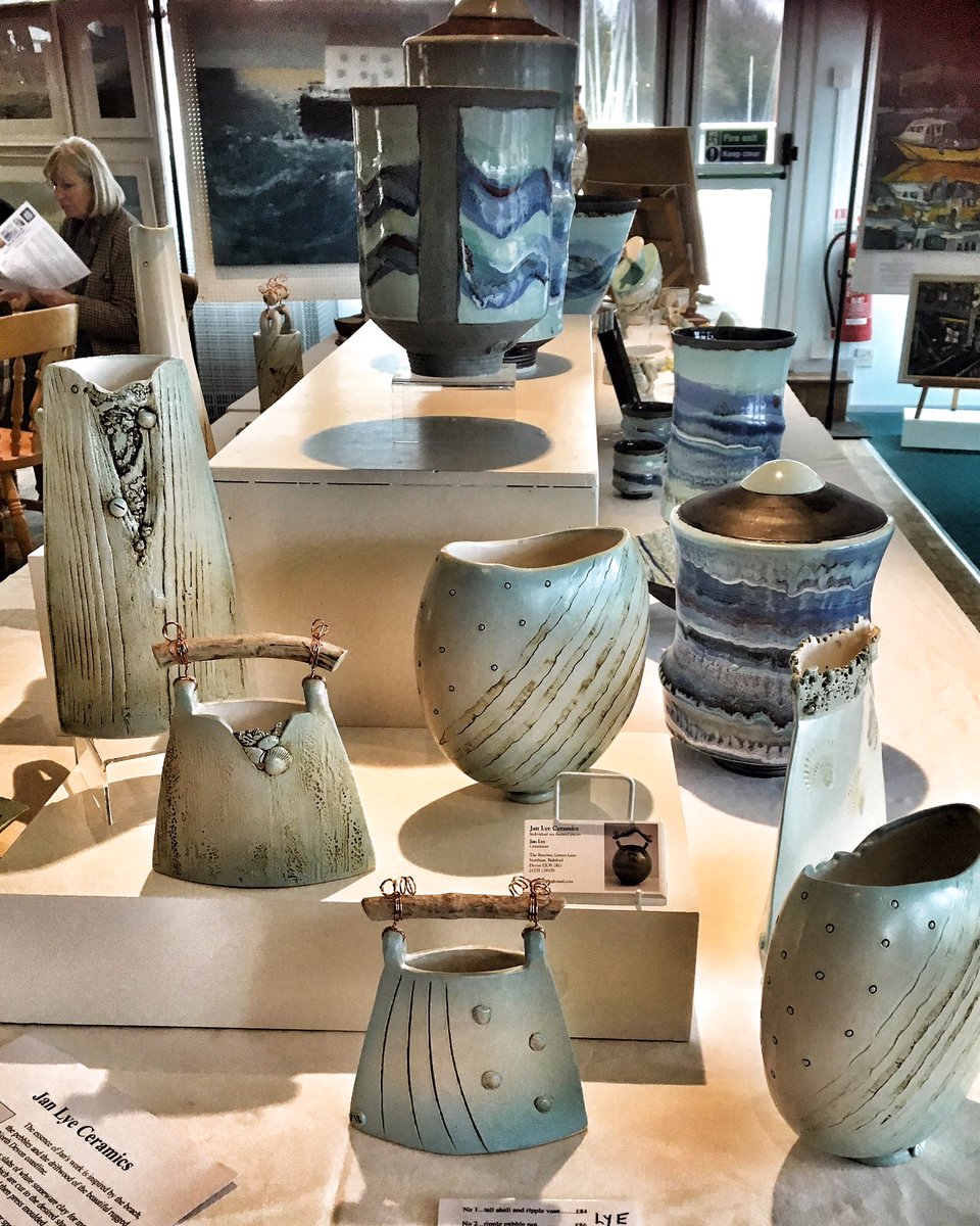 ArinnaGlass's tweet photo. Some of my glass and other art @the RNLI art exhibition at Instow over the next few days #ArinnaGlass #lovinglyhandmade #love fusedglass https://t.co/FRv6dLegH5