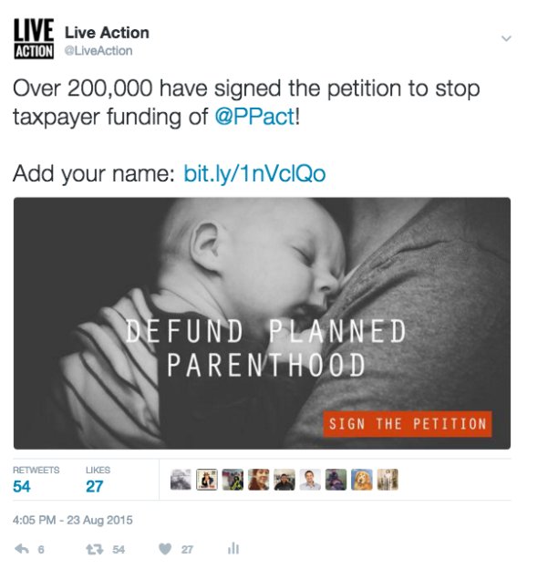 LiveAction's tweet photo. .@Twitter BANNED us from advertising because it says this ad is "inflammatory" or hateful.

Stand up to Big Media —> https://t.co/Kh39AEsyex https://t.co/dbfpd3FDOw