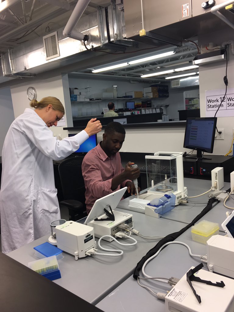 MrsFields07's tweet photo. @harry_gerard4 taking some pipetting tips from our friends at TTE Laboratories @labcentral #learning #field-trip https://t.co/cgLaapDvoJ