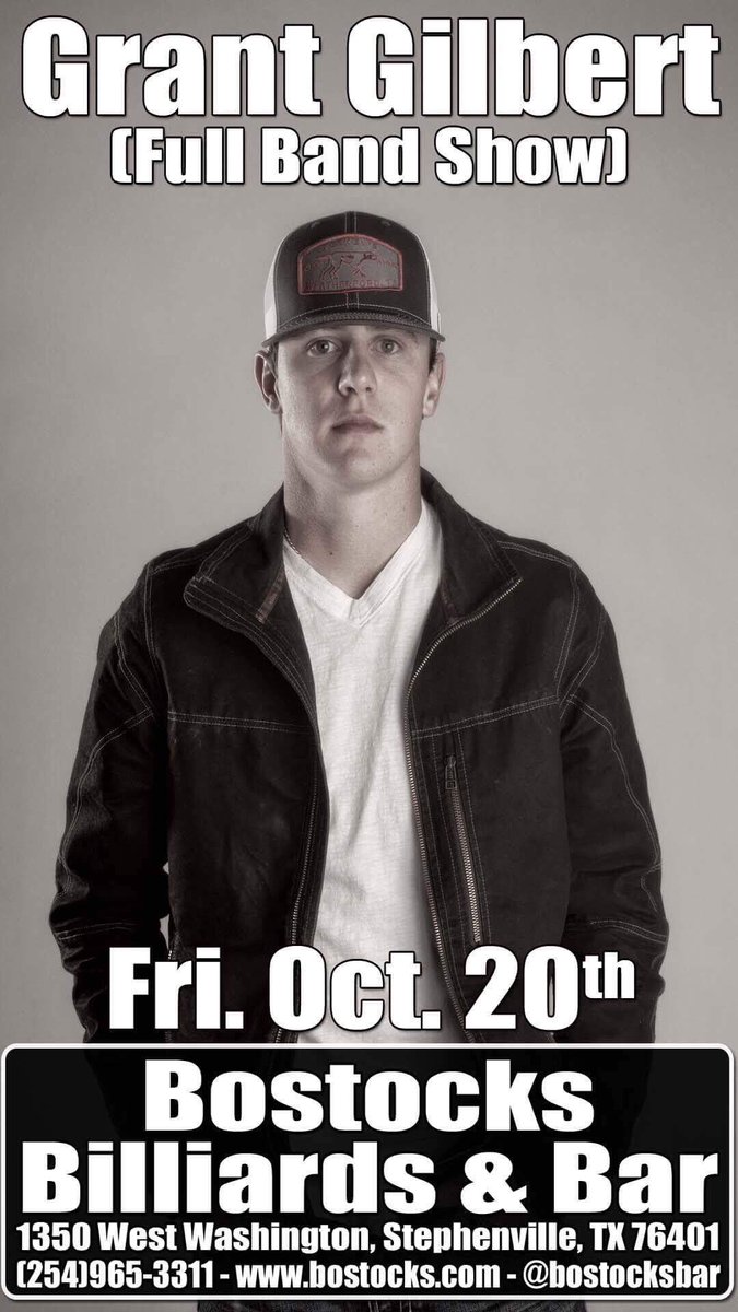 GGilbertMusic's tweet photo. Stephenville tomorrow night!! Come out to @bostocksbar and let's party 🍻 https://t.co/jqhkECaTud