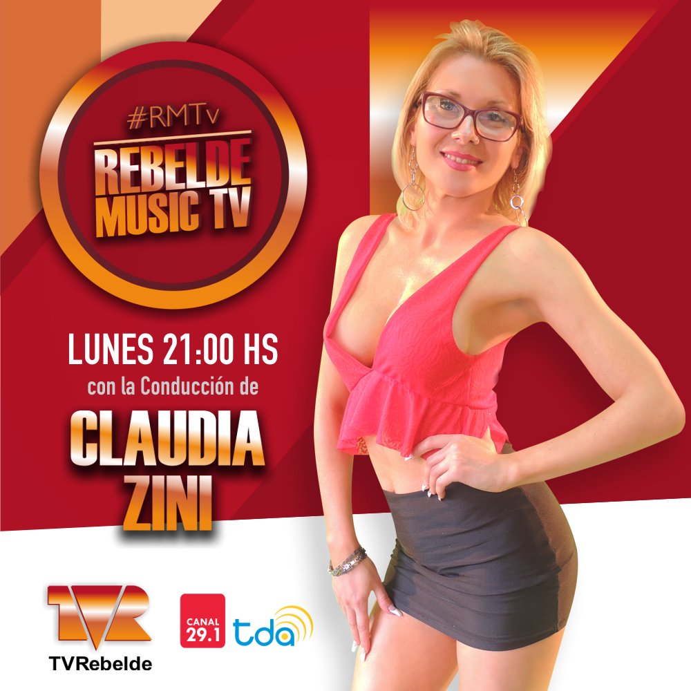 valersteinprod's tweet photo. Nueva producción para #TvRebelde canal 29.1 TDA. Los hits más escuchados de todos los géneros que a vos te gustan, llegó #RebeldeMusicTv https://t.co/HV90DJdp62