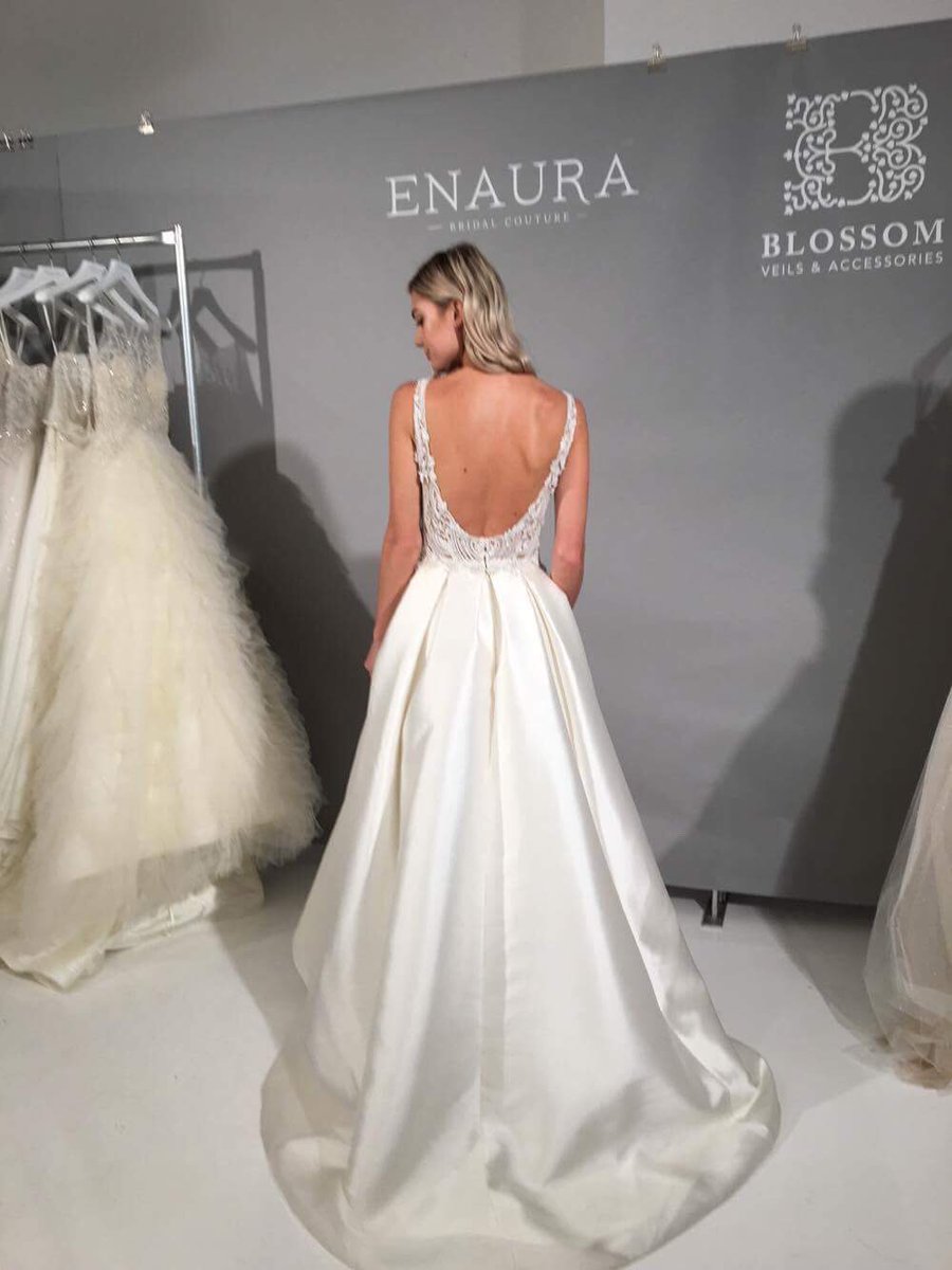 Beautiful beading and soft gowns <a href="/EnauraBridal/">Enaura Bridal</a>.