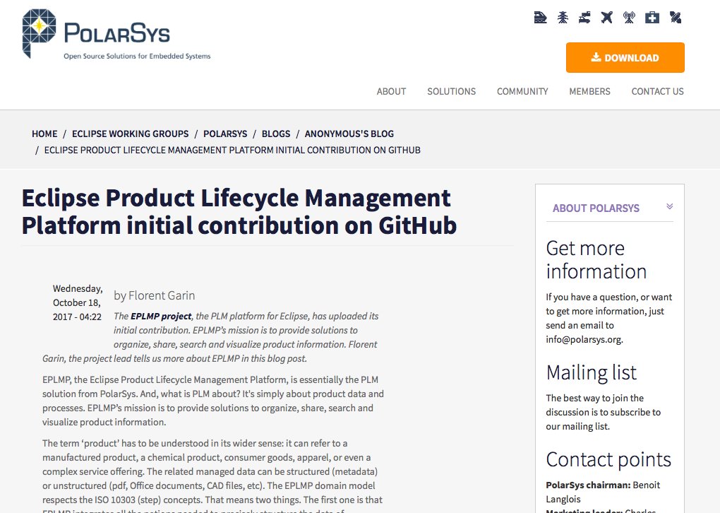 docdoku's tweet image. Le coeur de #DocDokuPLM devient Eclipse PLM Platform ow.ly/5MFy30fYZ5D