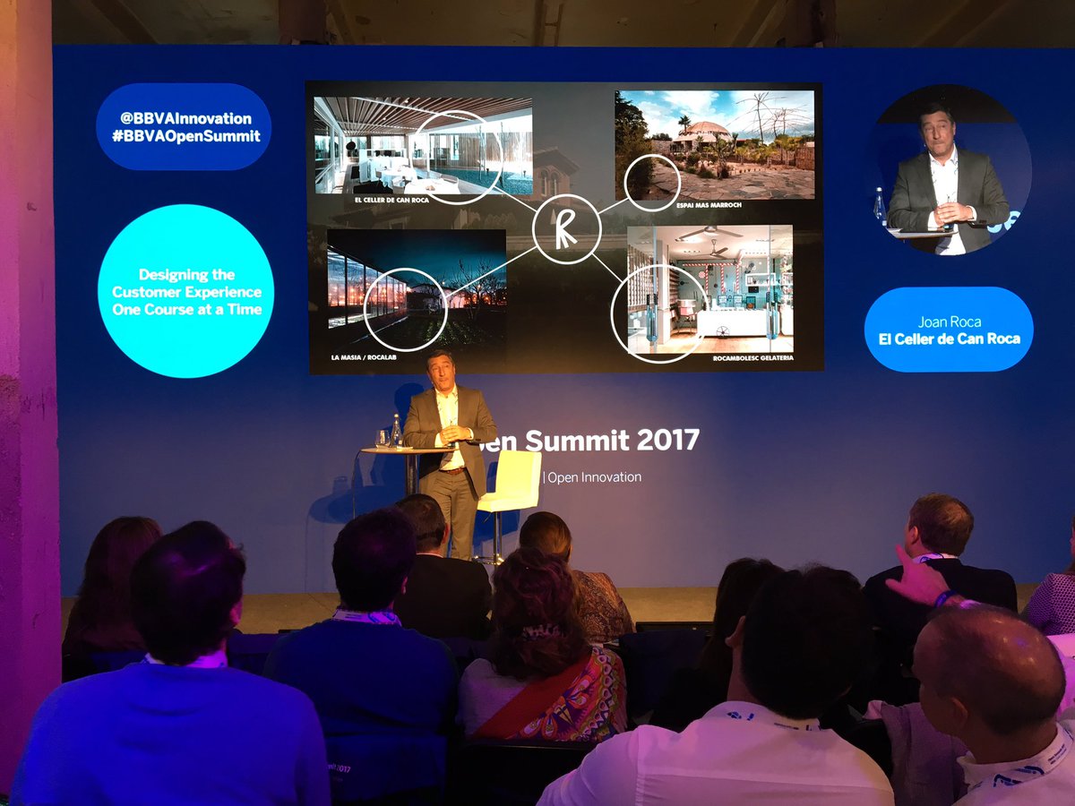 meia30's tweet photo. #OpenSummit2017 Joan Roca "Cada día vamos a comer al restaurante de mis padres... y somos70!" @CellerRocaBBVA @BBVAInnovation https://t.co/Rl6ziYzOrk
