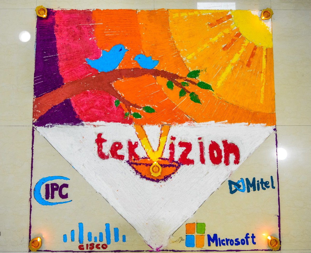 tekvizion's tweet photo. Happy #Diwali from the tekVizion family. May this Diwali be as bright as ever! #Rangoli https://t.co/DswHdCEboB