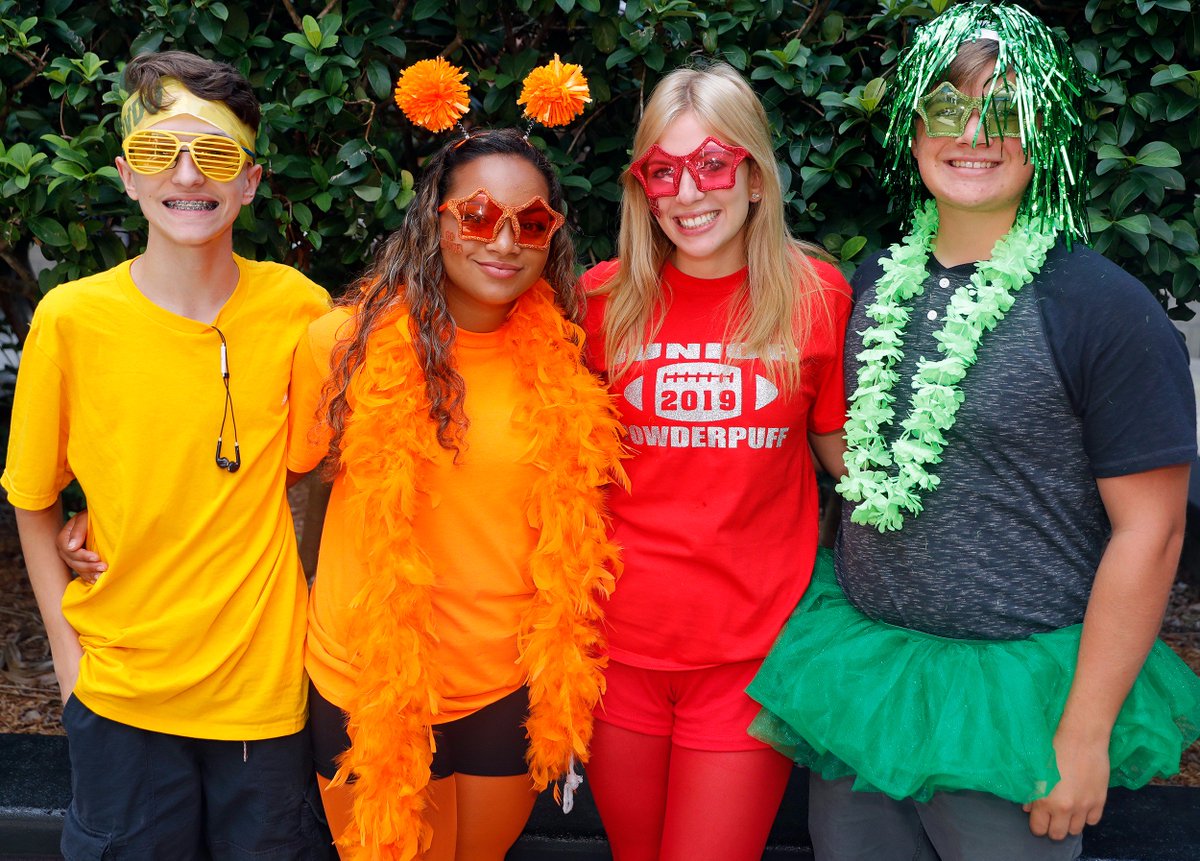 Fun Fact - did you know that the class colors correspond to the colors that the courtyards were originally painted at the school? The lockers, railings, etc were painted yellow, green and a color that was either orange or red - no one could really tell which it was... #RRHoCo