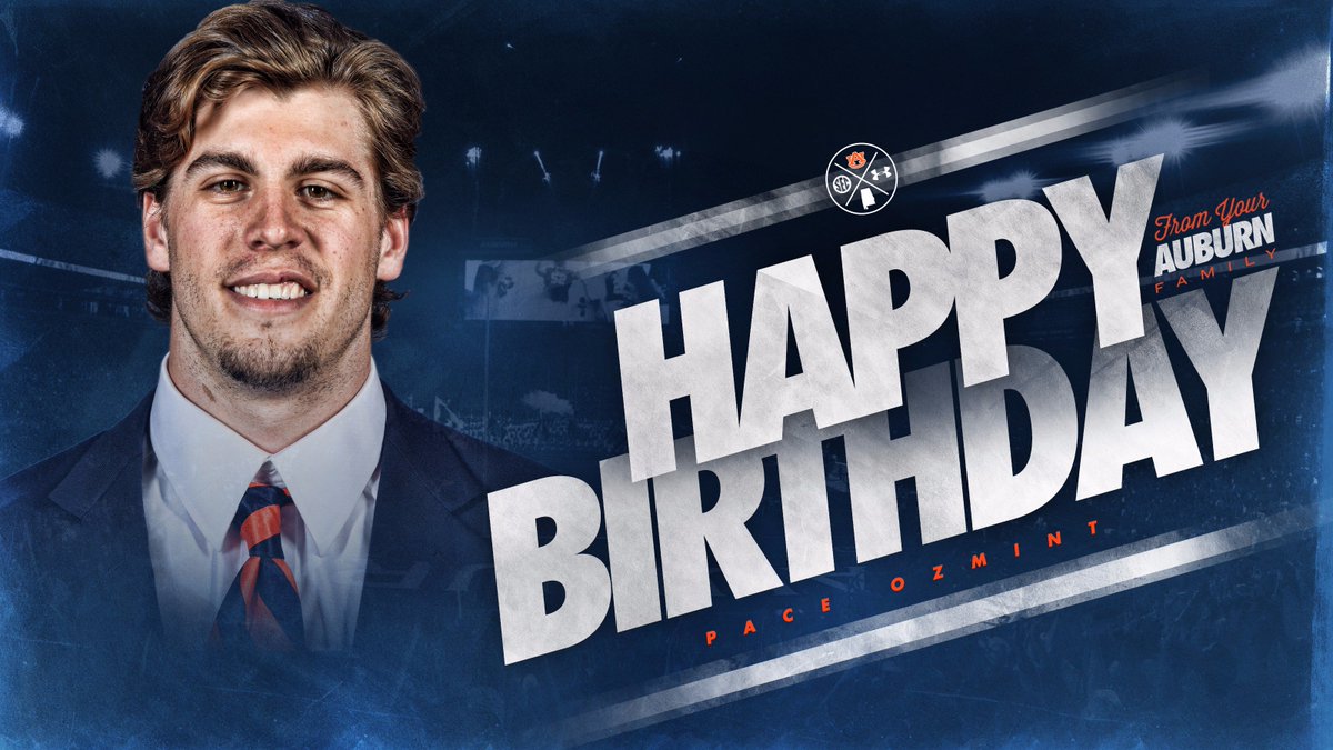 AuburnFootball's tweet photo. Happy Birthday from your #AuburnFamily, @POzmint!

🎂🎈🎉

#WarEagle https://t.co/5P6SgrKnkJ