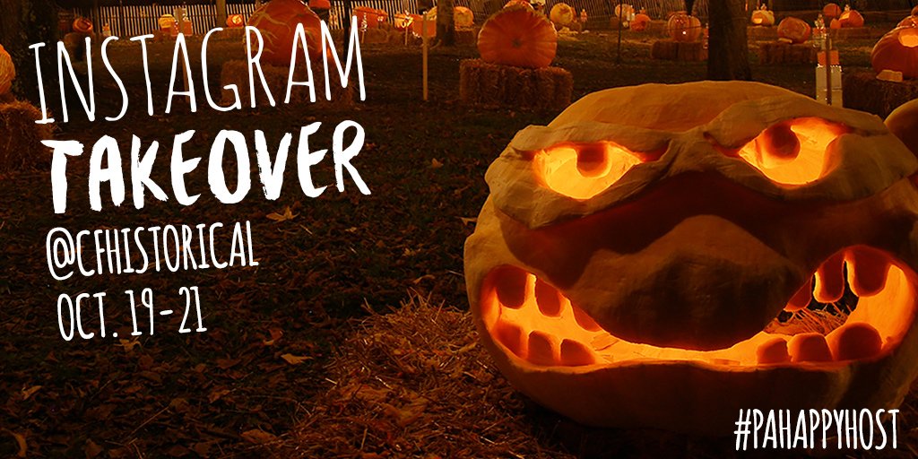 visitPA's tweet photo. .@CFHistorical's Great Pumpkin Carve has begun &amp; they're taking over our Instagram! Follow us for some 🎃 carving fun! #PaHappyHost #FallinPA https://t.co/LYo3YiKxBN
