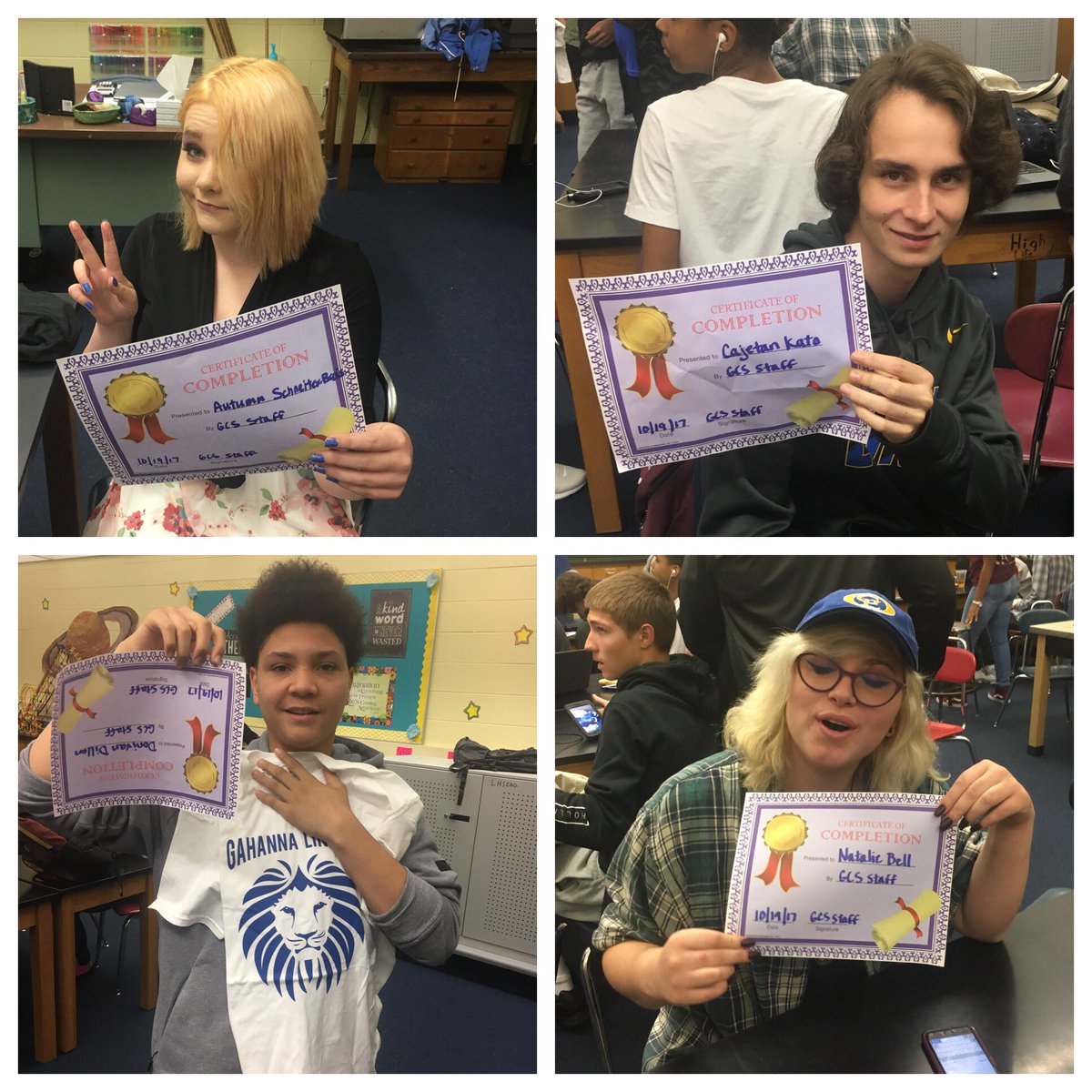 TheRealMrBanks's tweet photo. Congrats to these GCS kiddos for taking care of business &amp; earning a credit 1st qtr! #GLHS @bobby__dodd @jpizzico @MsDavis_Class https://t.co/t83w0kLu9J