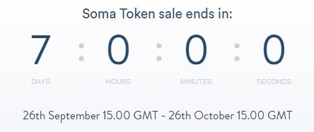 SomaEcomm's tweet photo. Soma has exactly 7 days left of the #ICO phase! One week to get your SCT before all remaining tokens are burnt! https://t.co/4Ik6CysjSs https://t.co/3tUs3WBNqt