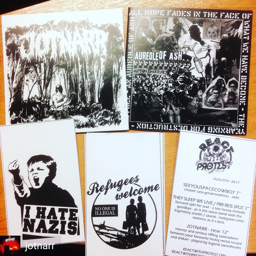 Jotnarr's tweet photo. Our EP 'DIVIDE THE GROWTH AND STONE' is available on a split EP with #AureoleOfAsh from #ReactWithProtest Check them out and grab a treat! https://t.co/EZyiK7bIZ1