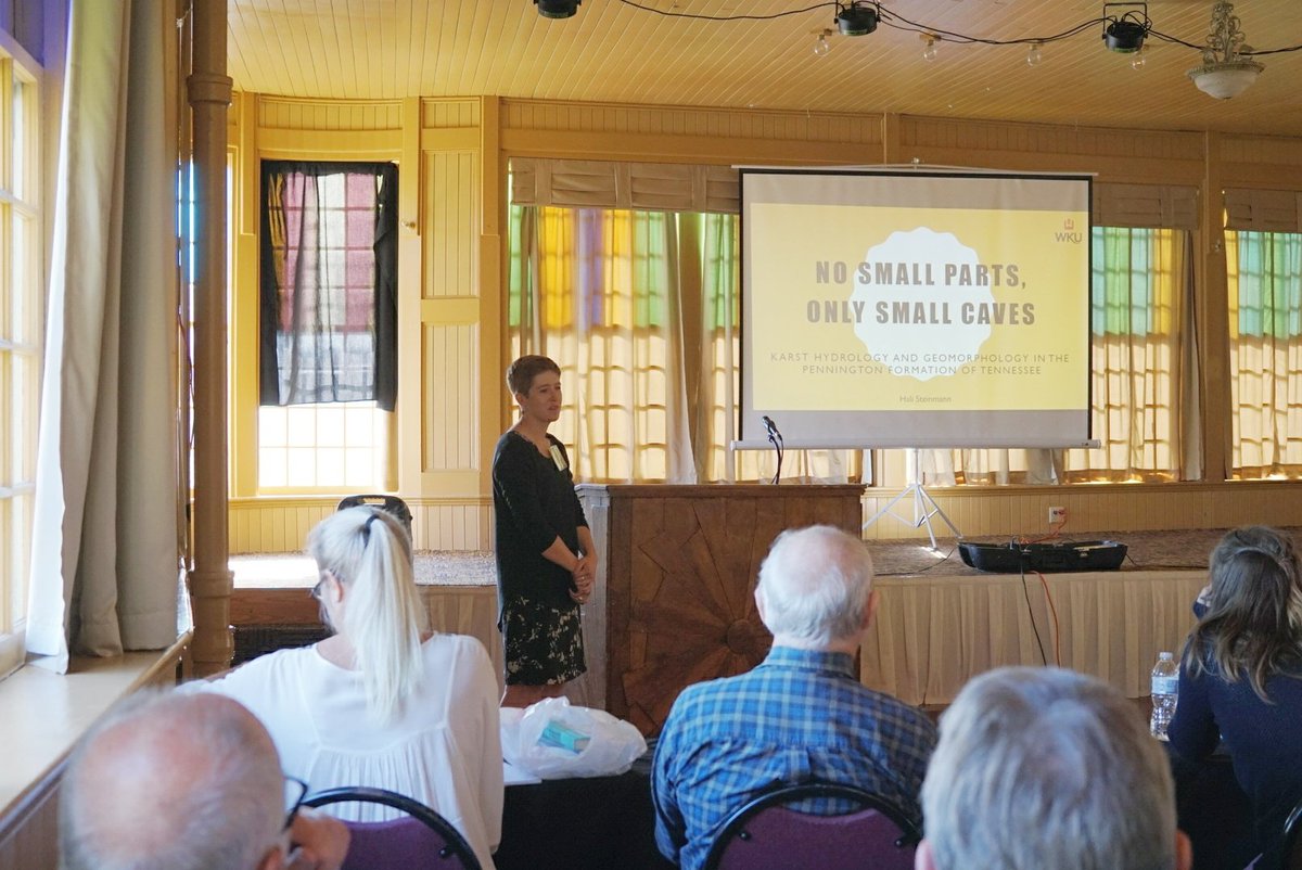 wkuchnges's tweet photo. #CHNGEmaker Hali Steinmann presenting her research at the 2017 National Cave and Karst Managment Symposium! https://t.co/GclJifz1WN