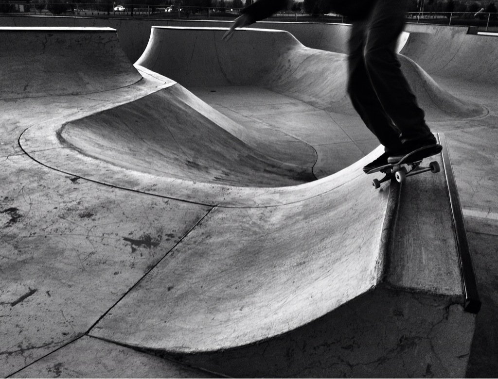 Back on my skate after a tremendous crash five months ago. Feels good.