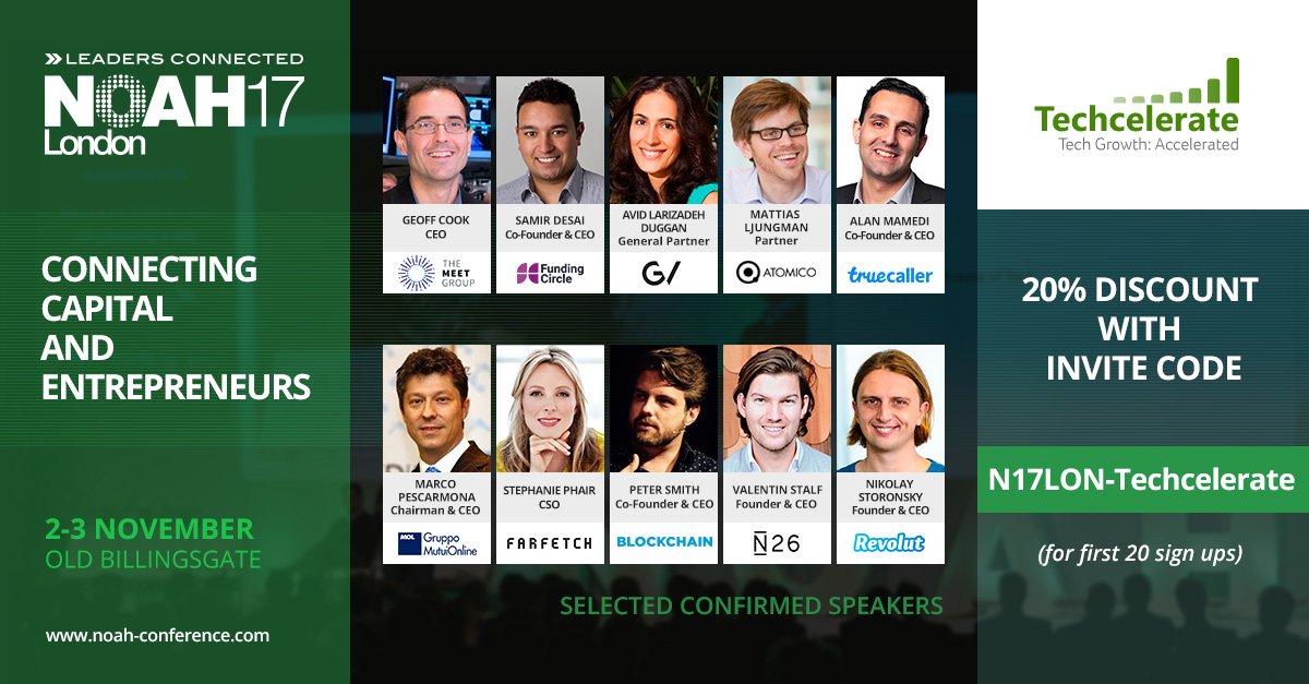 Techcelerate's tweet photo. Our very 1st offer after 2013 20% off investor event https://t.co/Z06oZ0kgqj?

Use invitation-code= N17LON-Techcelerate 

Must attend event https://t.co/DjI4Tpd89p