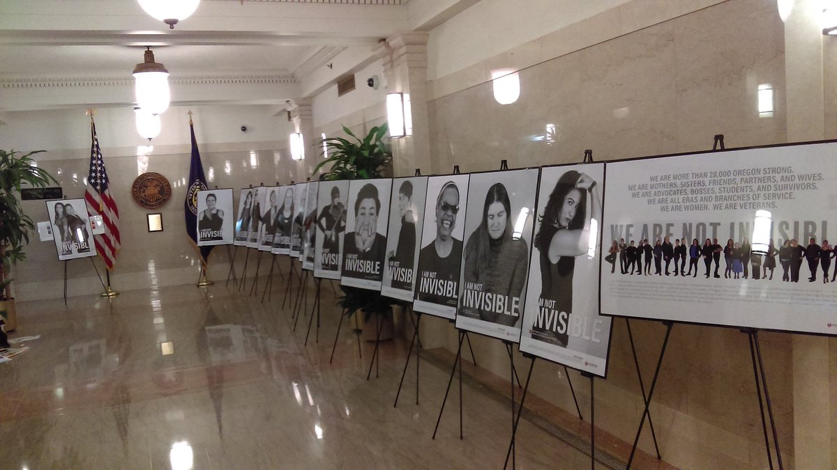 odvawvc's tweet photo. @OregonDVA I Am Not Invisible photo exhibit at VA Central Office in DC. #IANI  #womenveterans  #notinvisible  @DeptVetAffairs https://t.co/ppRCYsT0Bx