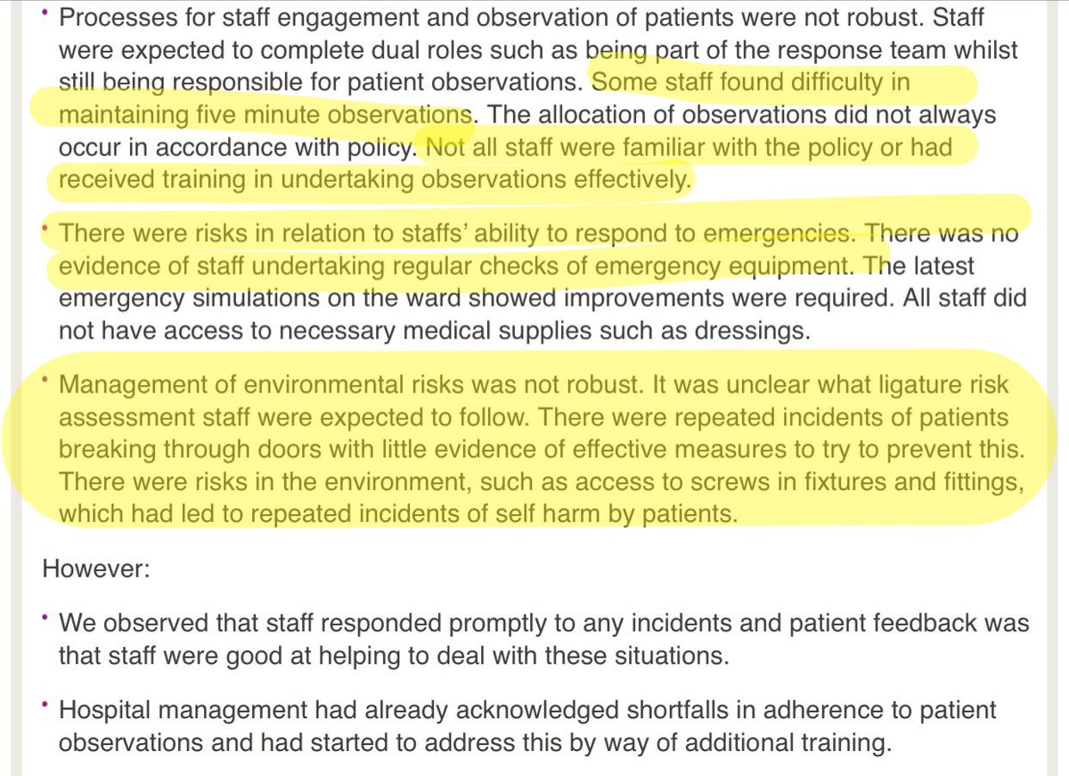 lucianaberger's tweet photo. 2nd children’s #mentalhealth unit with a horrific inspection. Why are @cygnethealth still responsible for the most vulnerable young people? https://t.co/waVPKiUjJp