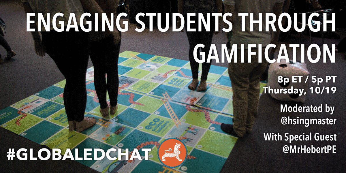 hsingmaster's tweet image. Using games to engage students in the classroom - our #globaledchat topic today! 8pmET/5pmPT