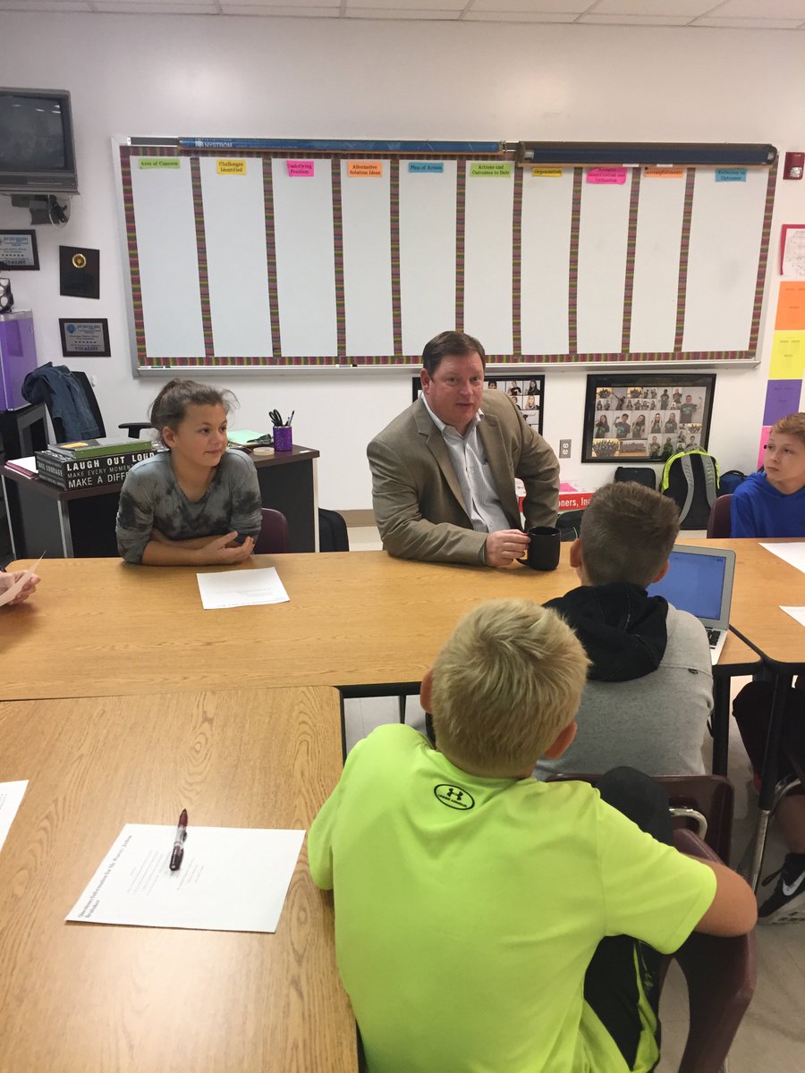 BISD_LINC's tweet photo. Thanks to Mr. Peavey for visiting with the @BridgeportMS LINC Elective students today during class!  #WhyBISD https://t.co/YuVuVgyqJR