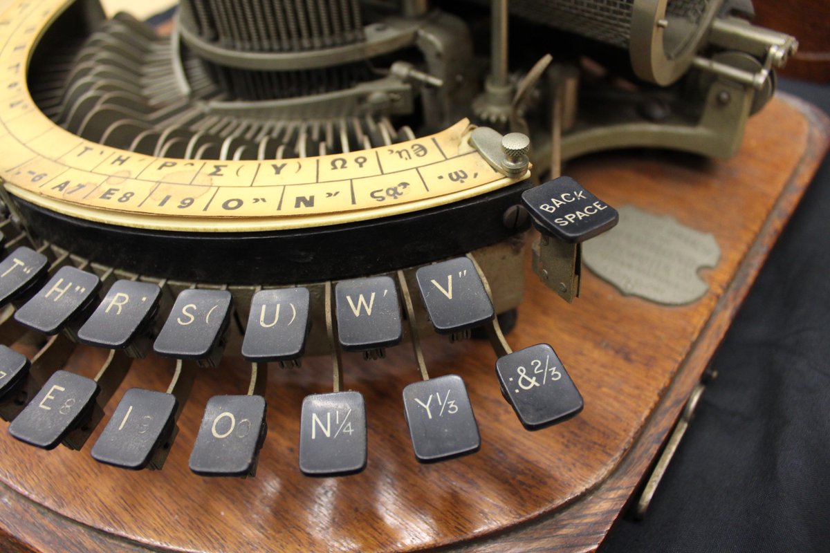 APGRD's tweet photo. Wondering what #GilbertMurray's typewriter looked like..? See it, thanks to @StJohnsOx, at Gilbert Murray Lecture 5pm 15 Nov @oxfordclassics https://t.co/RV9Nc3keLr