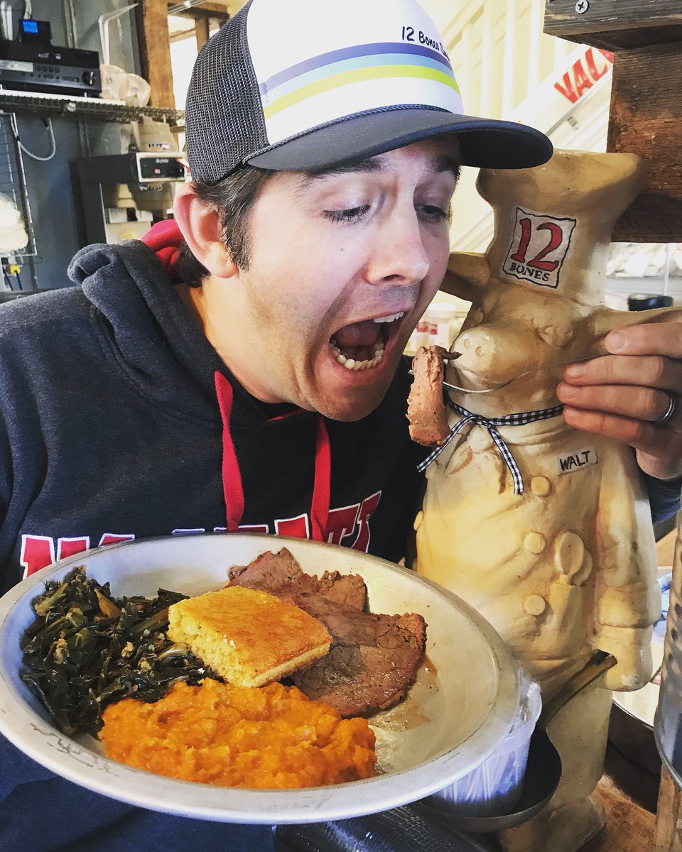 It’s the BBQ version of “Lady and the Tramp”! Bryan is indulging in this amazing House-Smoked Sirloin with a Garlic Marinade. Yummy!