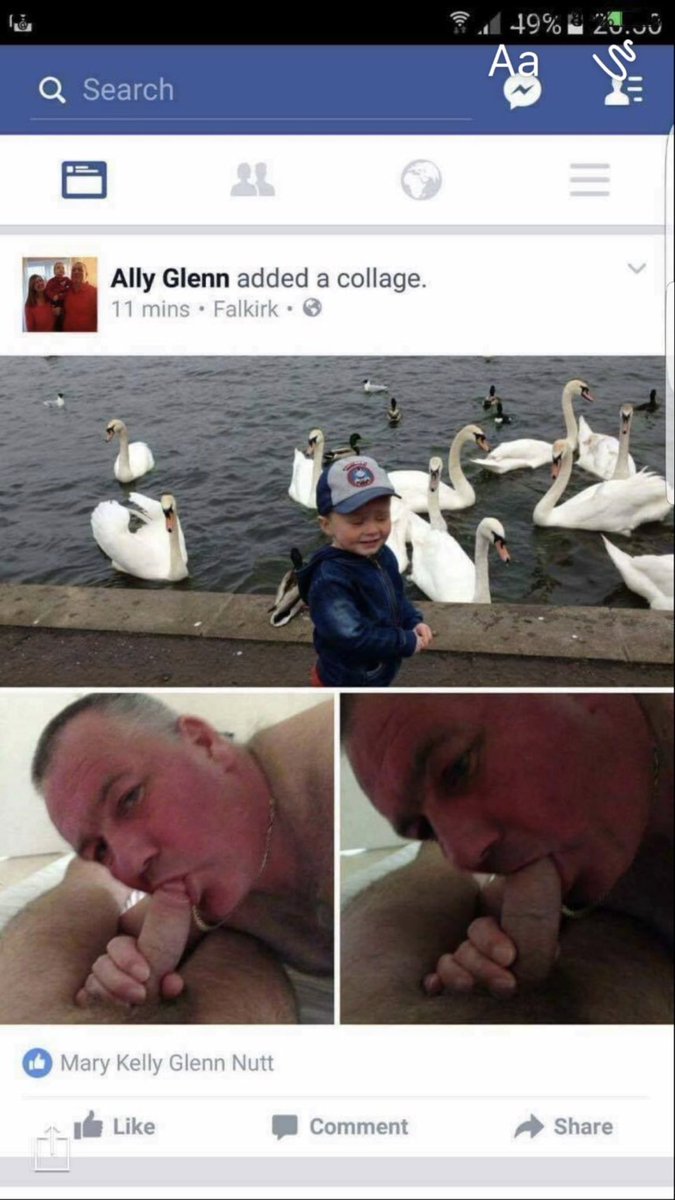 When you try to upload a picture of your grandson but accidentally attach 2 pictures of yourself sucking a mans dick 😂😂😂 what the fuck