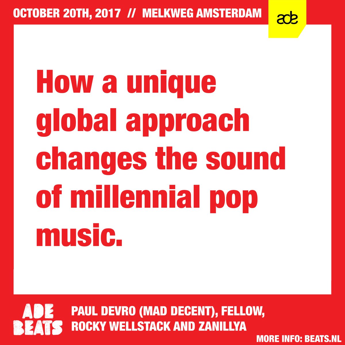 BeatsNL_'s tweet photo. Artist/creative director of @maddecent: @pauldevro will replace the jillionaire and join @RockyWellstack ,@originalfellow and @ZANILLYAMUSIC https://t.co/MJSM7Dl516