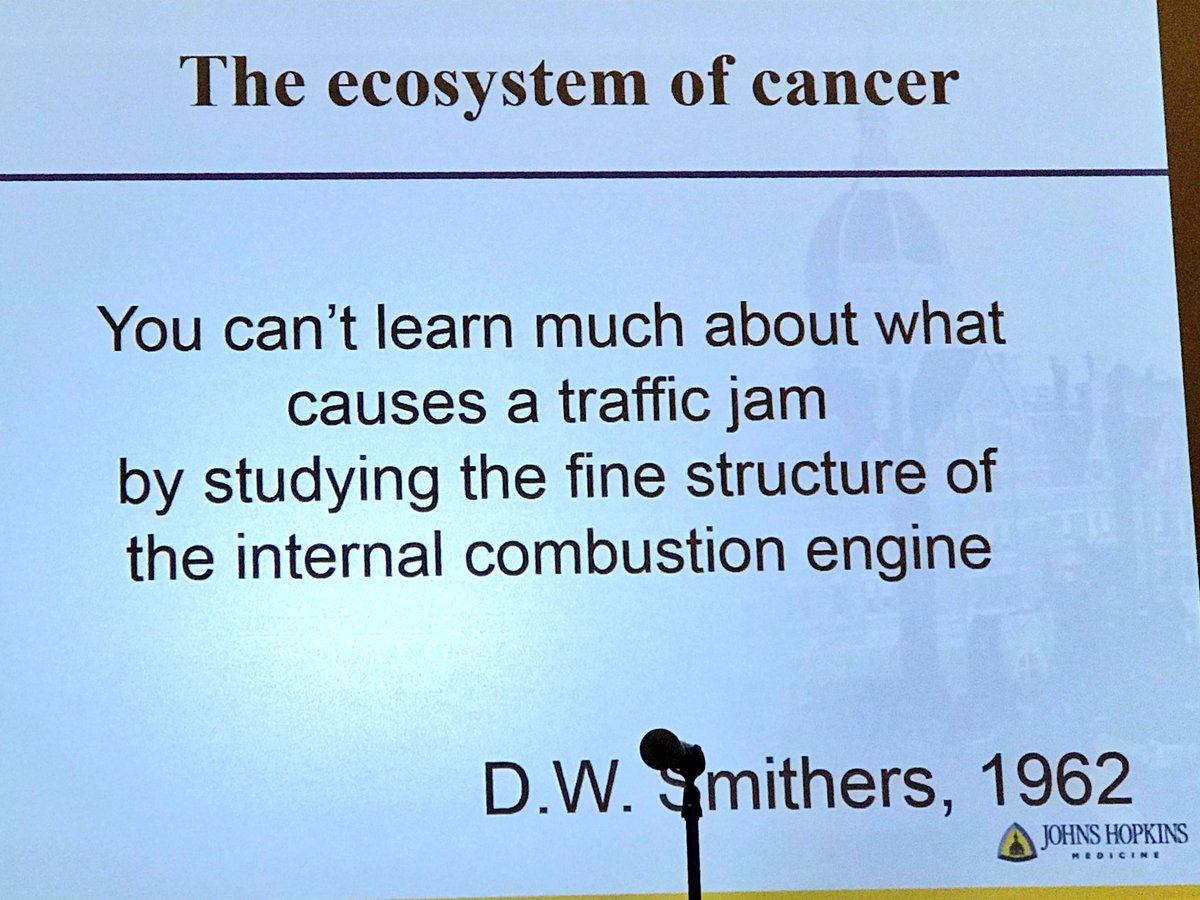 ara_anderson's tweet photo. Pienta delivers a classic quote and emphasizes the need for an ecological view of cancer #2017PSON https://t.co/O5OJVk2i2p