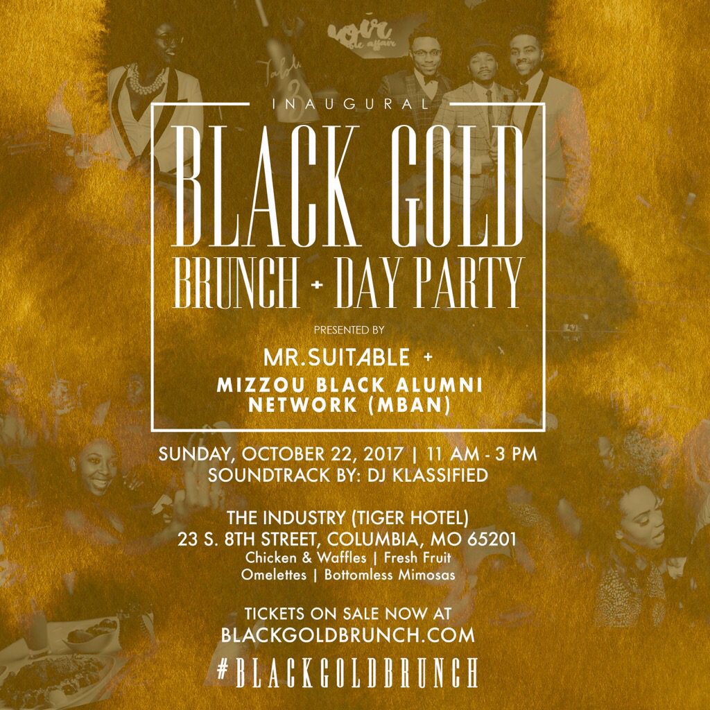 NOIRMIZZOU's tweet photo. LAST CHANCE: Buy #BLACKGOLDBRUNCH tickets by tonight (10/19 - 11PM) &amp; get a free upgrade to #NOIRMIZZOU EXPRESS

🎫: https://t.co/FwBIF0ewUM https://t.co/O8NRdby5FE