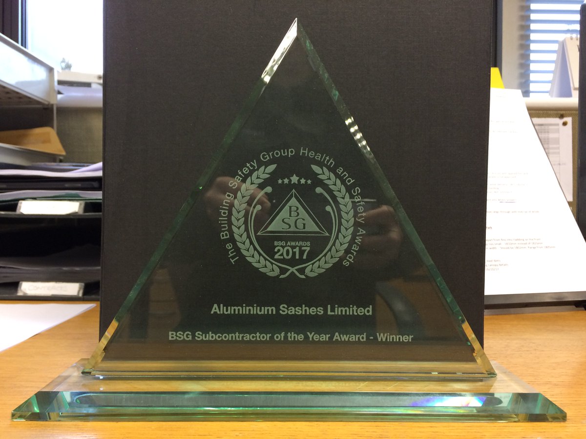 <a href="/AliSashes_Ltd/">Aluminium Sashes Ltd</a> are proud to have won the Building Safety Group Sub Contractor of the year Award 2017.