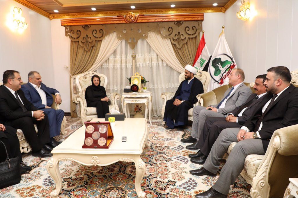 اثناء استقبال وفد الاتحاد الوطني الكردستاني أكدنا على ضرورة حفظ التعايش والسلم الأهلي وتفويت الفرصة على اصحاب المشروع الانفصالي.