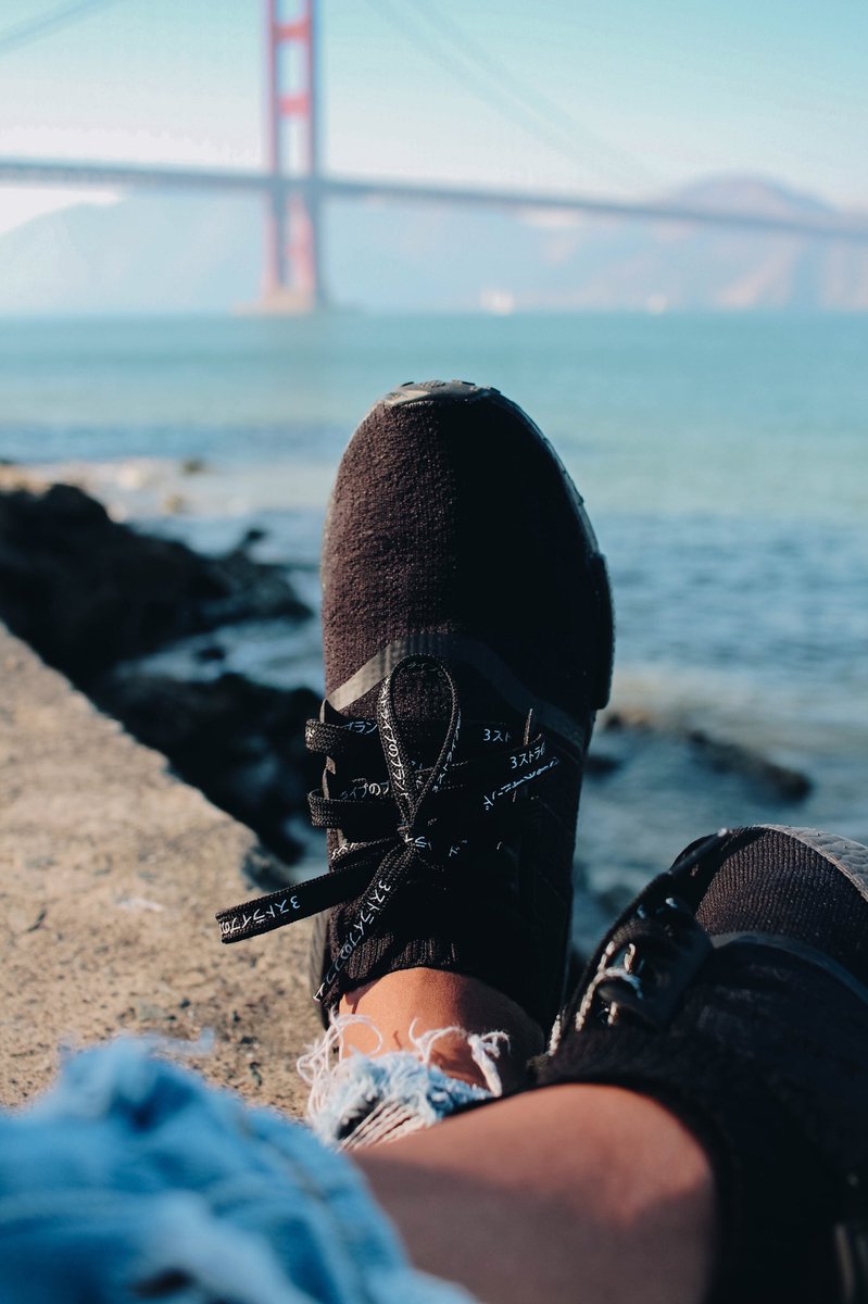 __Polanco's tweet photo. When your @adidasoriginals NMD are apart of the scenery. Triple Black Japan Pack NMD ft. @DrLaces Katakana laces. 🖤 https://t.co/vmyA9ENa7c