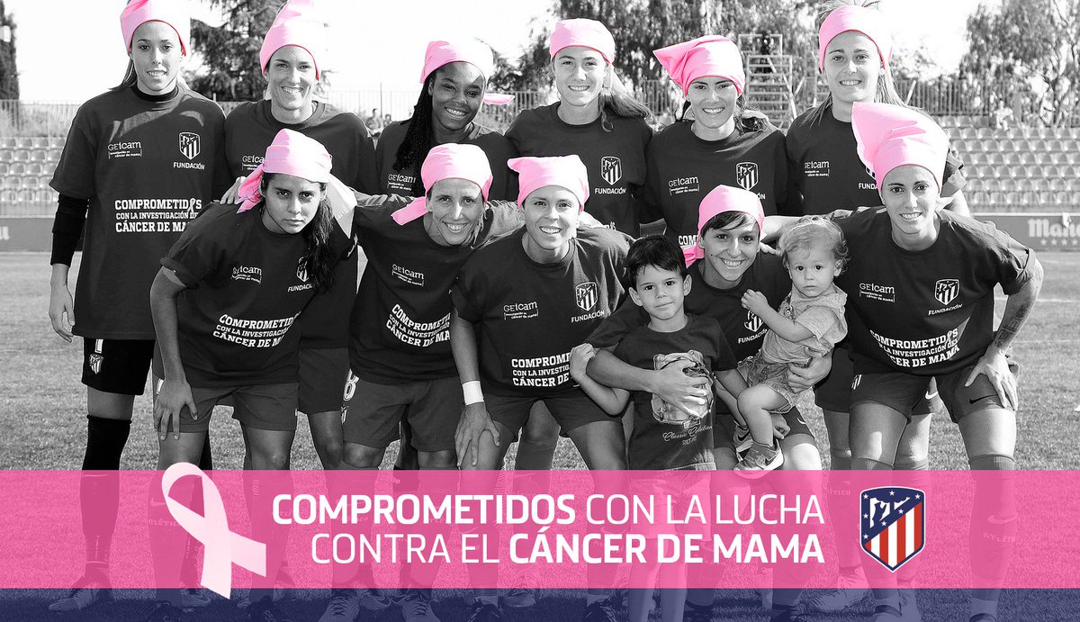 AtletiFemenino's tweet photo. Mucha fuerza para todas las mujeres que luchan. Estamos orgullosas de vosotras. #DíaMundialdelCáncerDeMama. https://t.co/B7cJ3vi4Q7