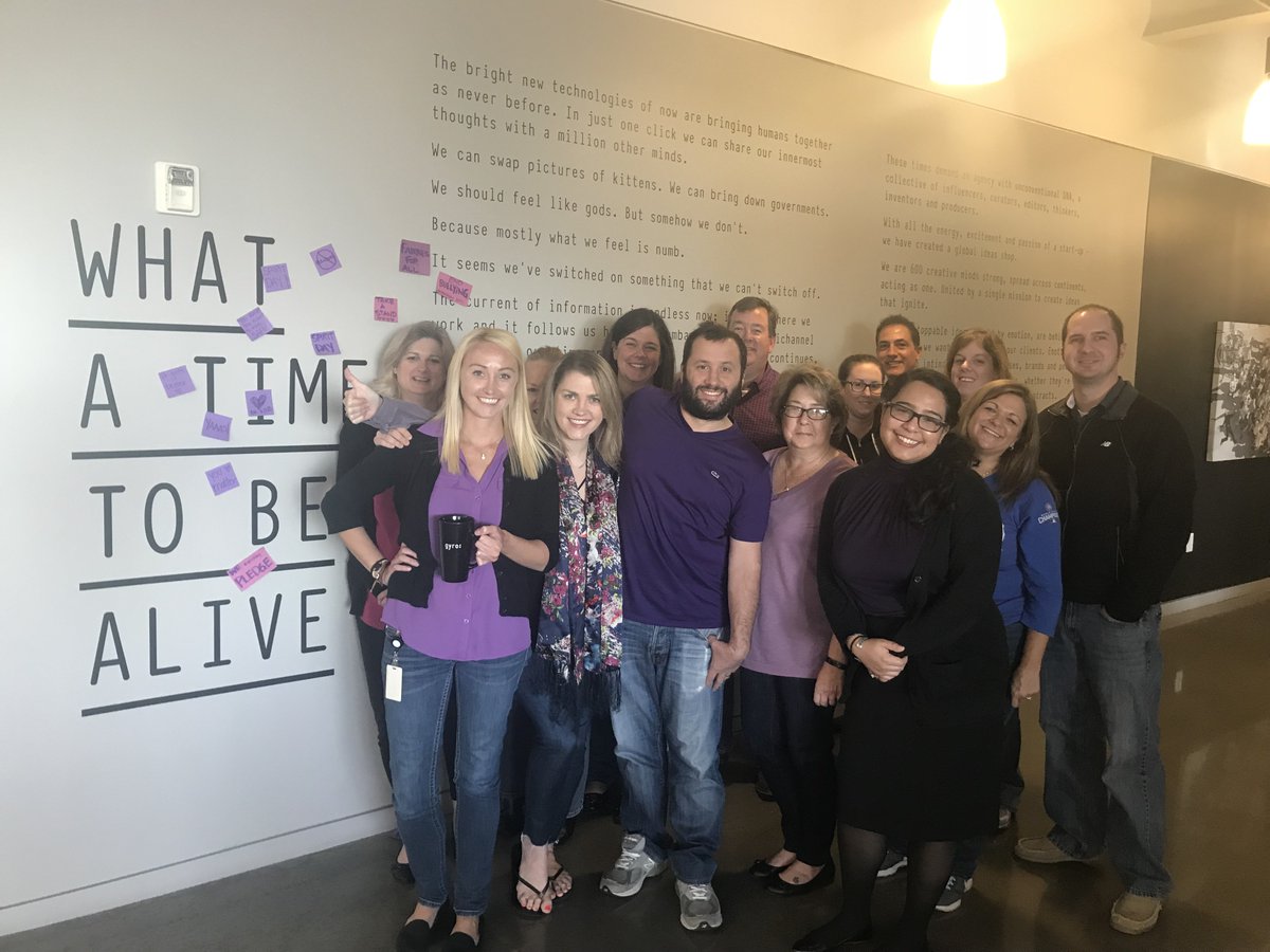 dentsuUSA's tweet photo. B2B agency @gyro is showing their @glaad #SpiritDay support! Check out the creative & finance teams! #danspiritday https://t.co/AOHed0RkB8