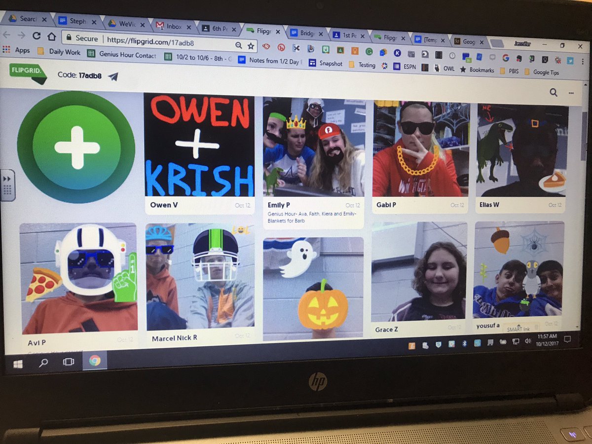 MrBillySpicer's tweet photo. Love how @BuelowSundling is using @Flipgrid to share and curate her Ss #shareourpassions proposals! #OnFireLearning #FlipgridFever https://t.co/FUUdNuFOY2