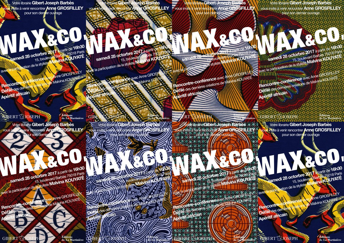 GibertJoseph18's tweet photo. @ed_lamartiniere #wax #Mode Anne Grosfilley présentera son ouvrage autour d'une rencontre sur le Wax le 28/10 avec 1 défilé @GibertJoseph18 https://t.co/N8rZ1LnvWw