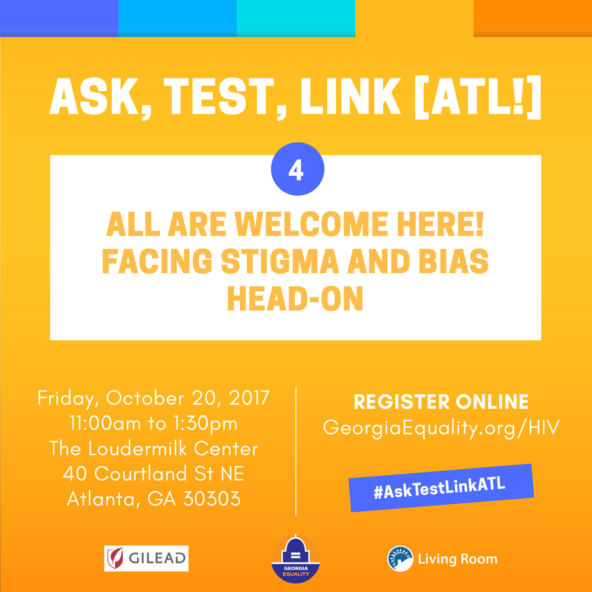 livingroomatl's tweet photo. Stigma stinks! Join us tomorrow at #AskTestLinkATL to address HIV stigma head-on! 11AM at the Loudermilk Center https://t.co/9tteNh6kGM
