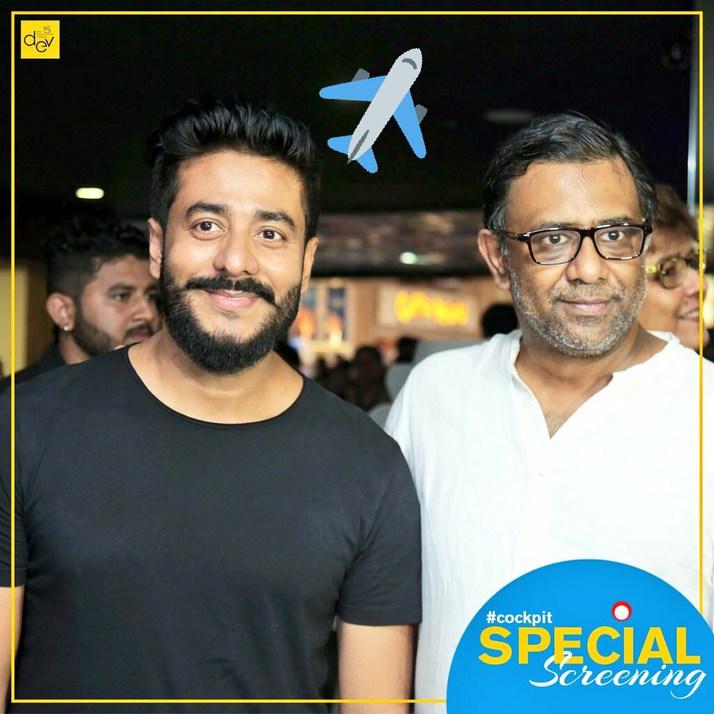DFCKN_DEV's tweet photo. When the captain of #CHAAMP @iamrajchoco met with the captain of #COCKPIT @amikamaleshwar at the special screening of #COCKPIT. 👇
🛫 🛬  🛩 ✈ https://t.co/58wrH8gjdb