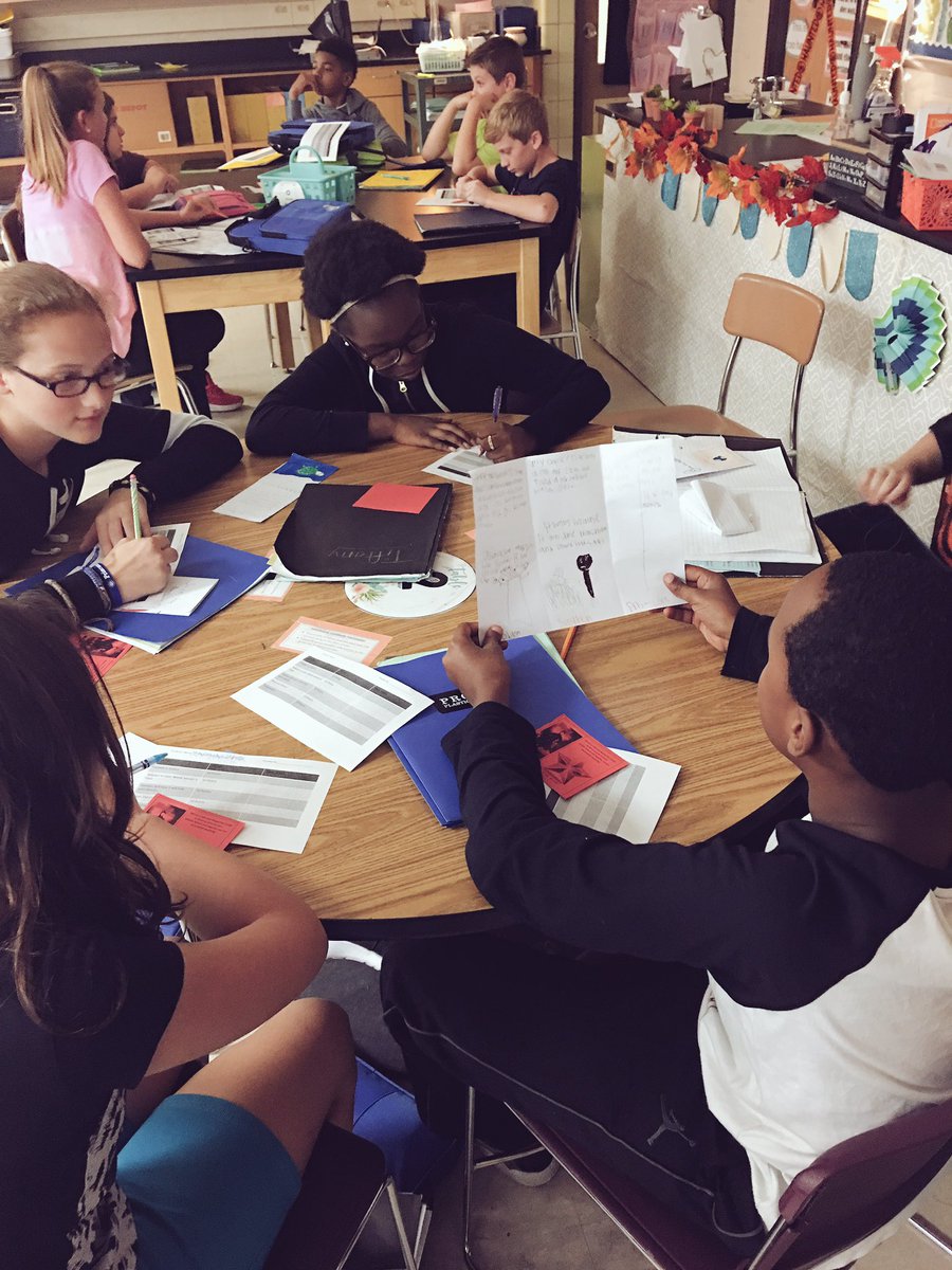 MsMarkowitz's tweet photo. Small group presentations with classmates scoring each other! #StrickerPride @strickerpride https://t.co/LT8qRBSXqm