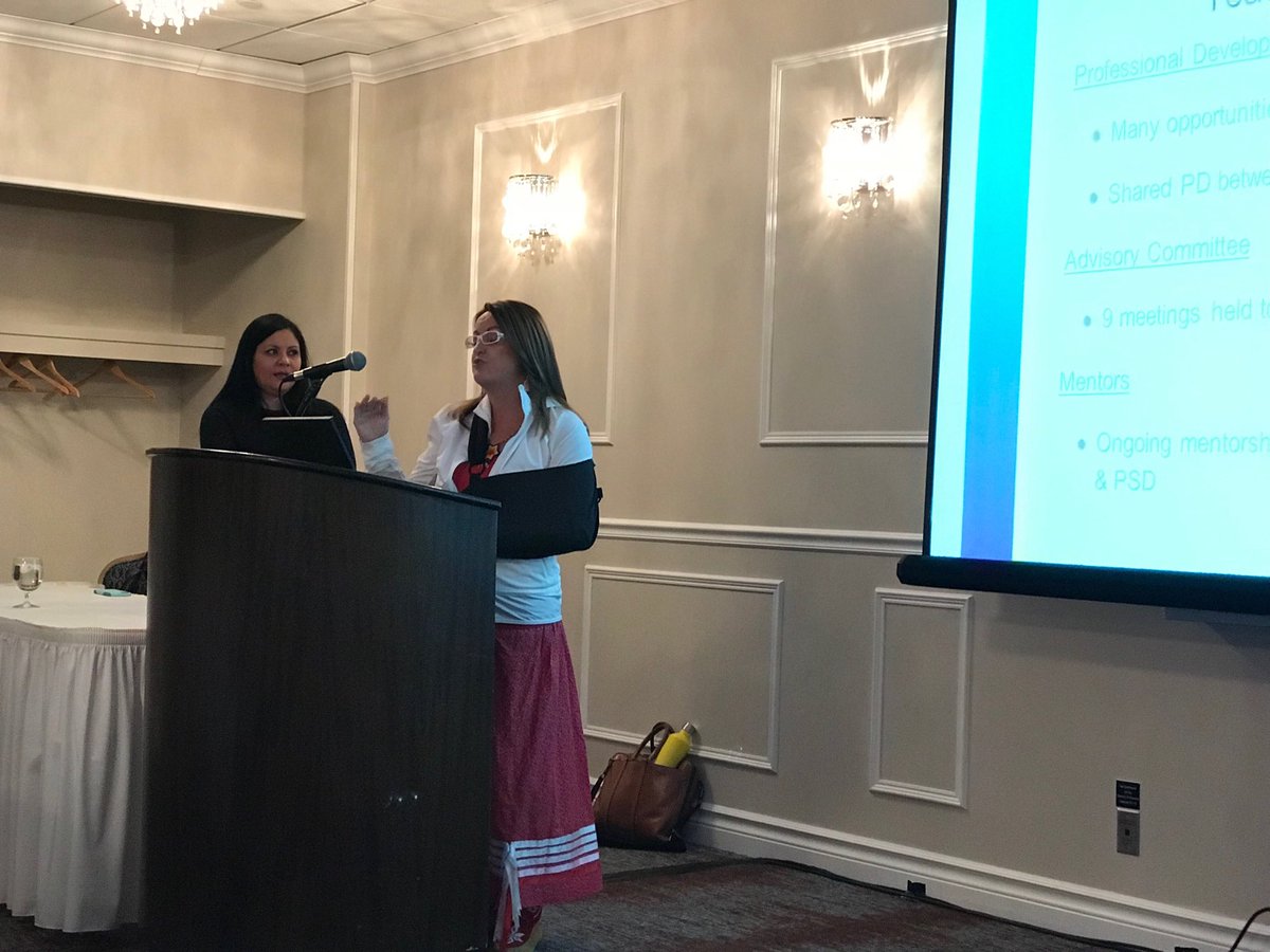 LeahAndrews's tweet photo. @TJSkalski  and Anita Lafferty sharing our BCCE shared project with PFN, great job ladies! #psd70 #indigenouseducation https://t.co/Vv6xOrHEd0
