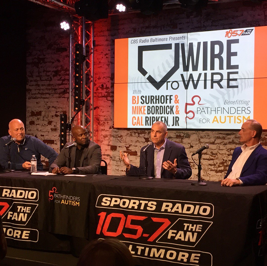 Path_For_Autism's tweet image. THANK YOU for tuning into #WireToWire w/ @RobLongSports @1057TheFan @cbsbaltimore &amp;amp; @Orioles legends of the 97 season!