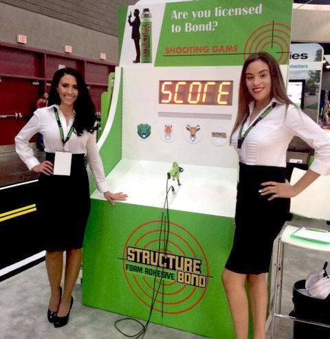 Techniseal's tweet image. Have you tried out the #StructureBond Gun Game yet?Meet Tara &amp;amp; Emily at booth 20052 of #HNA2017 and show off your skills 🏆